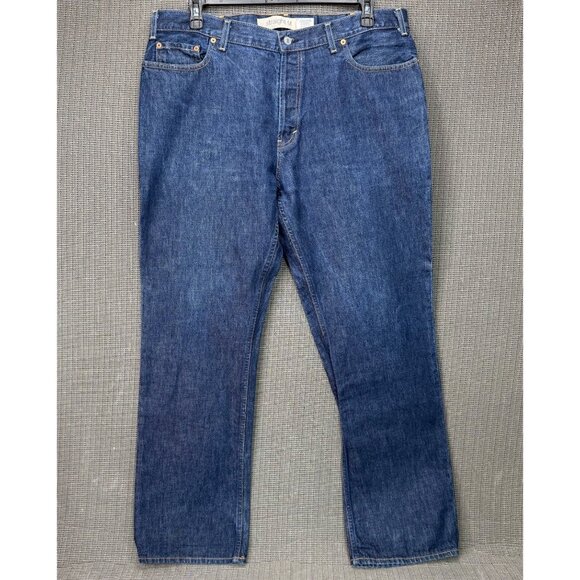 Vintage Gap Mens Size 40x32 Blue Straight Fit Dark Wash Jeans - Picture 1 of 10